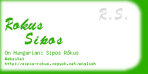 rokus sipos business card