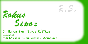 rokus sipos business card